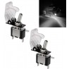 2X INTERRUTTORE AERONAUTICO TUNING AUTO MOTO KILL SWITCH LED SICURA...