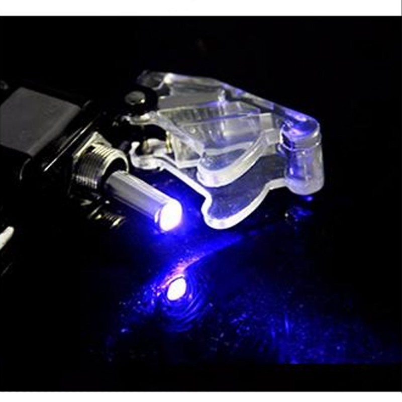 2X INTERRUTTORE AERONAUTICO TUNING AUTO MOTO KILL SWITCH LED SICURA...
