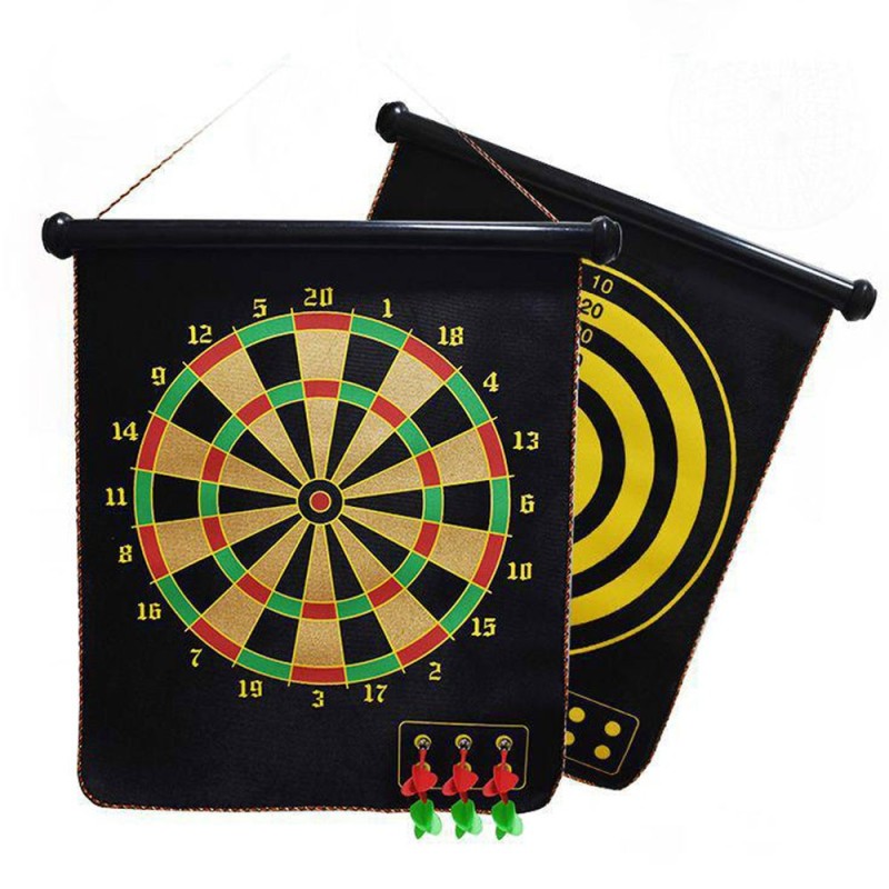 Bersaglio magnetico 6 frecce dardi tiro segno doppio sport freccia magnetica 15"