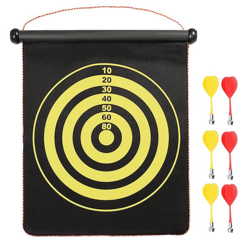 Generico Bersaglio magnetico 6 frecce dardi tiro segno doppio sport...