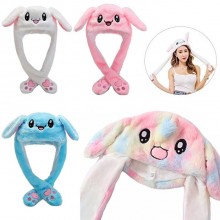 Cappello Coniglio Orecchie Peluche Animali in Movimento premendo con airbag