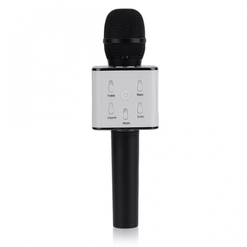Microfono wireless bluetooth cassa integrata echo batteria karaoke altoparlante