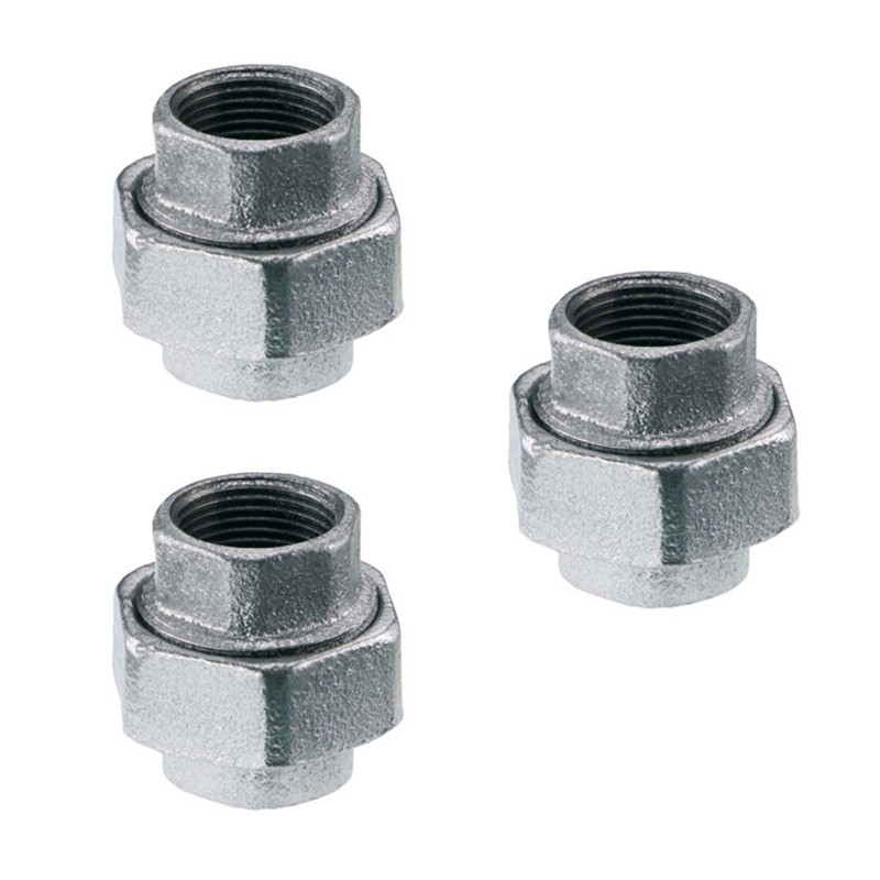3 Bocchettone conico 3/4" raccordo acciaio inox idraulica impianti acqua gas FF