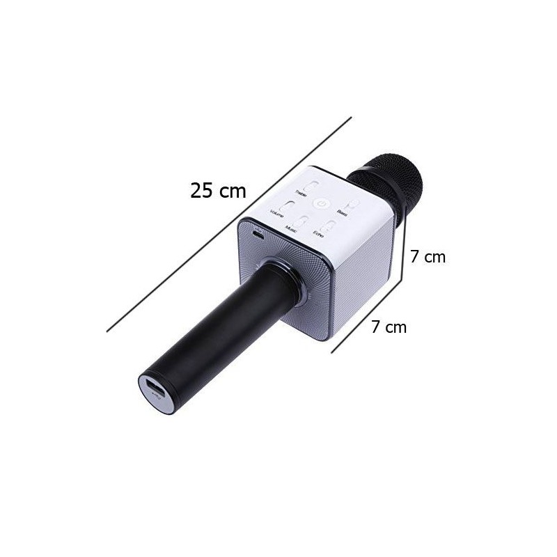 Microfono wireless bluetooth cassa integrata echo batteria karaoke altoparlante