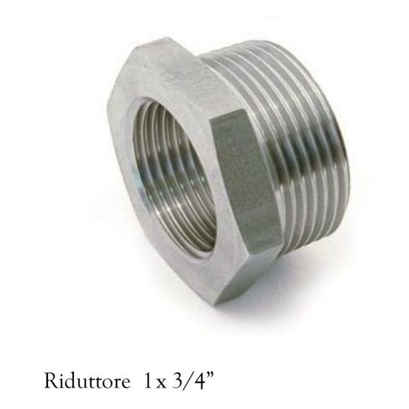 Hongu RACCORDERIA 3/4" RACCORDO RACCORDI IDRAULICI ACCIAIO INOX ACQ...