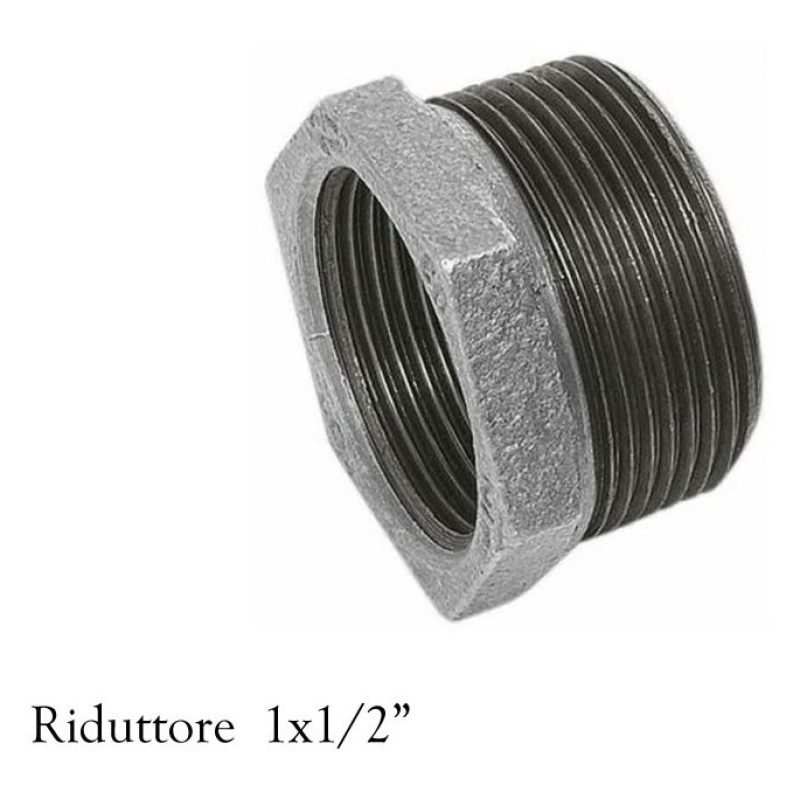 Hongu 6 Raccordi MF 1X1/2" riduzioni riduttore acqua acciaio inox i...