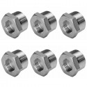 6 Raccordi MF 1X3/4" riduzioni riduttore acqua acciaio inox idraulica impianti