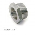 6 Raccordi MF 1X3/4" riduzioni riduttore acqua acciaio inox idraulica impianti