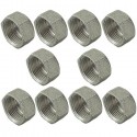 10 Tappi F 1/2" TAPPO FEMMINA RACCORDERIA RACCORDI IDRAULICI TUBO ACQUA GAS ARIA