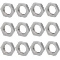 12x DADI ESAGONALI 1/2" controdado PASSO FILETTATURA tubi acqua gas idraulica