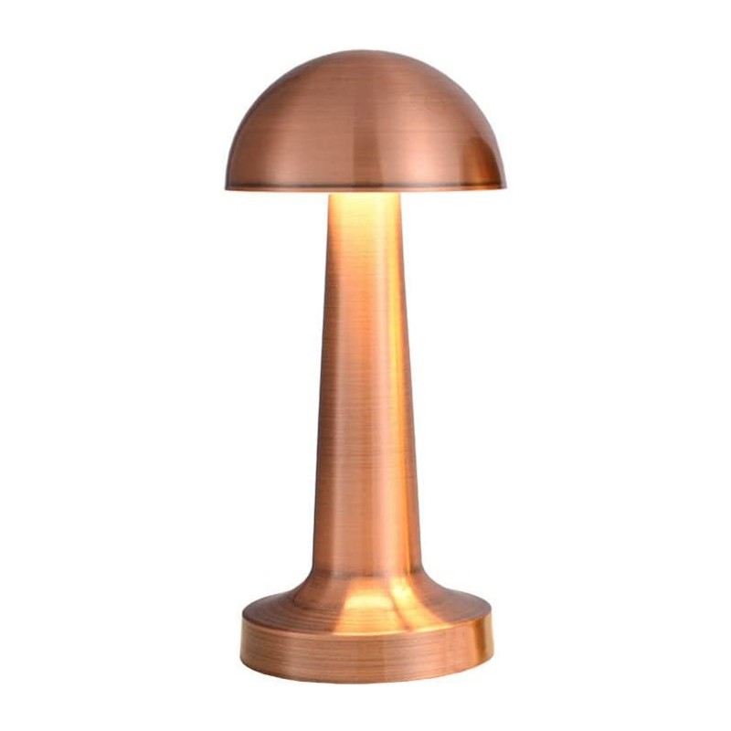 LAMPADA TAVOLO ORO ROSA RICARICABILE USB EFFETTO TOUCH LUCE DECORATIVA TD-306