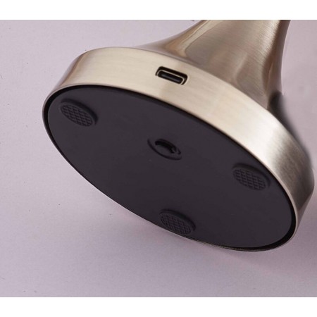 LAMPADA TAVOLO ORO ROSA RICARICABILE USB EFFETTO TOUCH LUCE DECORATIVA TD-306