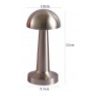 Hongu LAMPADA TAVOLO ORO ROSA RICARICABILE USB EFFETTO TOUCH LUCE D...