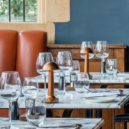 LAMPADA TAVOLO ORO ROSA RICARICABILE USB EFFETTO TOUCH LUCE DECORATIVA TD-306