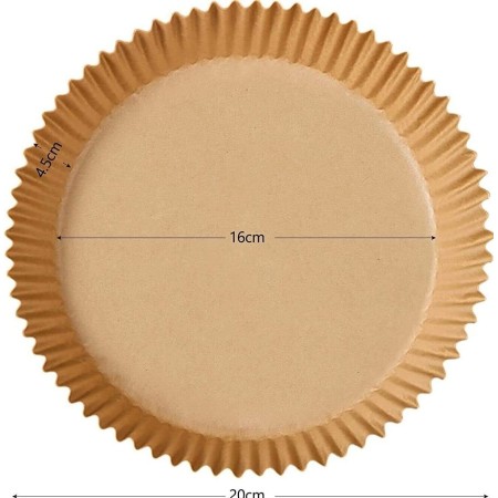 120 Pezzi Fodera di Carta Monouso da Forno per Friggitrice ad Aria Barbecue BBQ