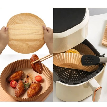 120 Pezzi Fodera di Carta Monouso da Forno per Friggitrice ad Aria Barbecue BBQ