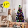 Hongu Albero di Natale a luci LED fibra ottica Artificiale 7 Colori...