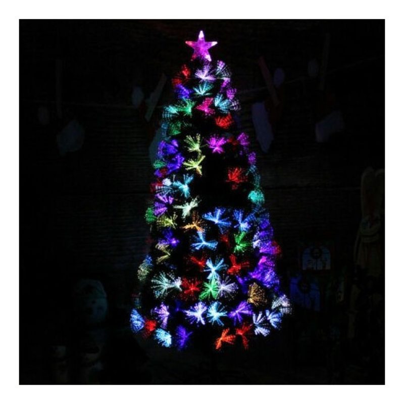 Hongu Albero di Natale a luci LED fibra ottica Artificiale 7 Colori...