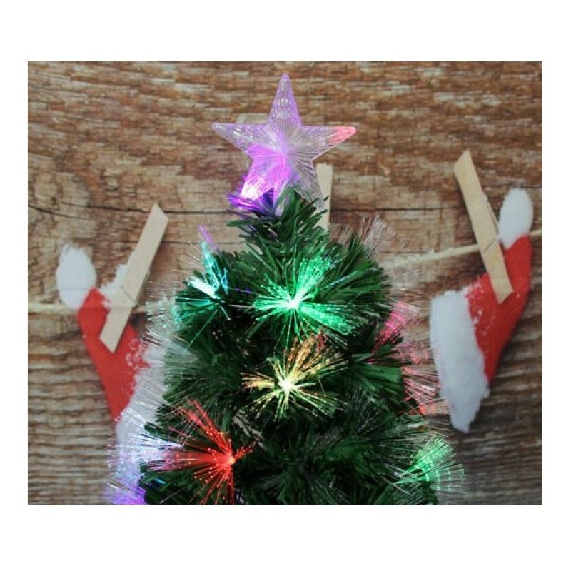 Hongu Albero di Natale a luci LED fibra ottica Artificiale 7 Colori...