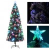 Albero di Natale a luci LED fibra ottica Artificiale 7 Colori RGB B...