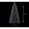 Albero di Natale a luci LED fibra ottica Artificiale 7 Colori RGB B...