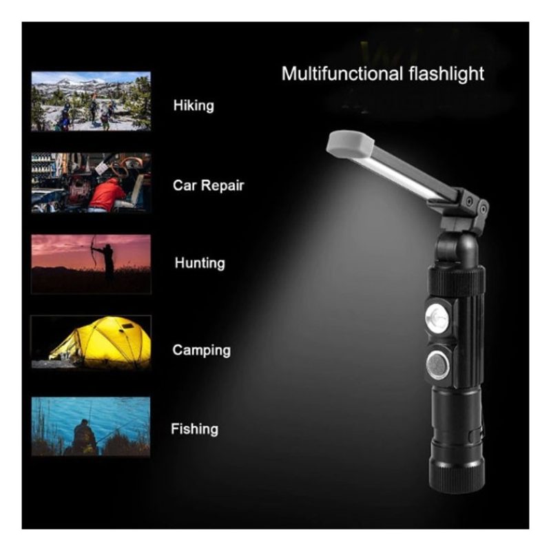 Hongu MINI TORCIA RICARICABILE USB LED COB MAGNETICA LUCE LAMPADA L...