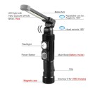 MINI TORCIA RICARICABILE USB LED COB MAGNETICA LUCE LAMPADA LAVORO TE-B0097