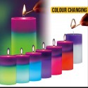 CANDELA MAGICA CANDLED CAMBIA COLORI LED VERA CERA ROSA RELAX IDEA REGALO CASA