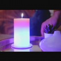 CANDELA MAGICA CANDLED CAMBIA COLORI LED VERA CERA ROSA RELAX IDEA REGALO CASA