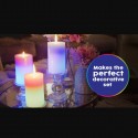 CANDELA MAGICA CANDLED CAMBIA COLORI LED VERA CERA ROSA RELAX IDEA REGALO CASA