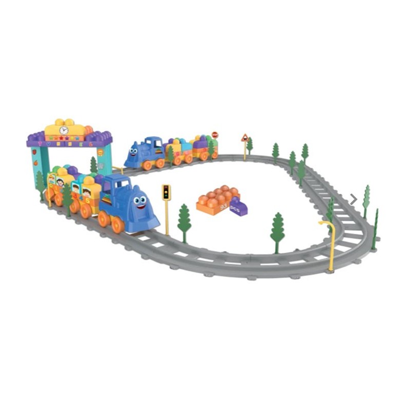 Generico Pista trenino giocattolo in legno ferrovia per bambini 93 ...
