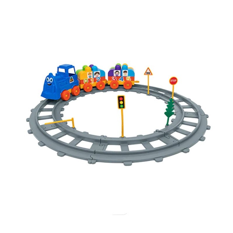 Generico Pista trenino giocattolo in legno ferrovia per bambini 93 ...