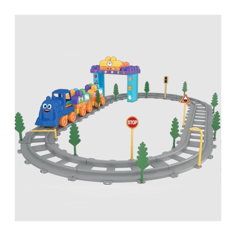 Generico Pista trenino giocattolo in legno ferrovia per bambini 93 ...