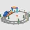 Generico Pista trenino giocattolo in legno ferrovia per bambini 93 ...