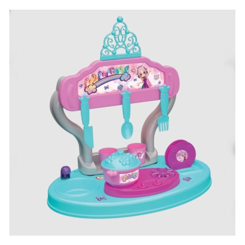 Hongu Cucina giocattolo bambini 70 cm 19 pezzi principesse lavello ...