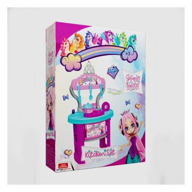 Hongu Cucina giocattolo bambini 70 cm 19 pezzi principesse lavello ...