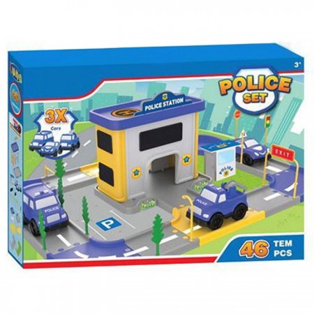 Centrale polizia stazione Giocattolo Gioco Bambini  60x45x18 cm 3  macchinette