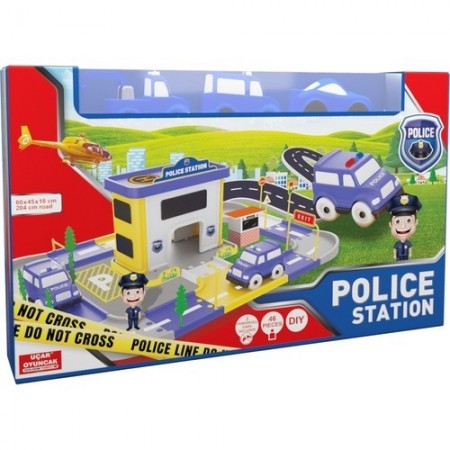 Centrale polizia stazione Giocattolo Gioco Bambini  60x45x18 cm 3  macchinette