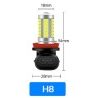 2 Lampadine H8 CANBUS LED Fari Auto Moto camion furgoni luce gialla...