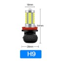 2 Lampadine H9 CANBUS LED Fari Auto Moto camion furgoni luce gialla 1600K 12-24V
