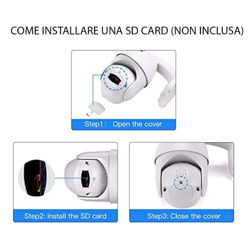 Generico TELECAMERA WIFI 5MP WIRELESS SMART TF ALLARME IP66 ESTERNO...