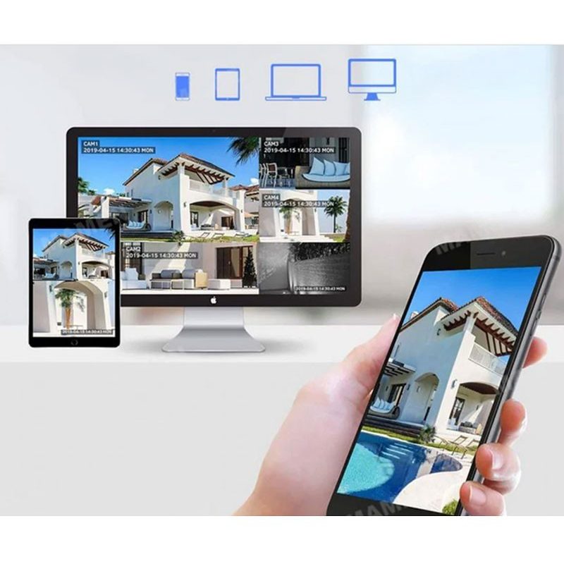 Generico TELECAMERA WIFI 5MP WIRELESS SMART TF ALLARME IP66 ESTERNO...