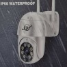 Generico TELECAMERA WIFI 5MP WIRELESS SMART TF ALLARME IP66 ESTERNO...