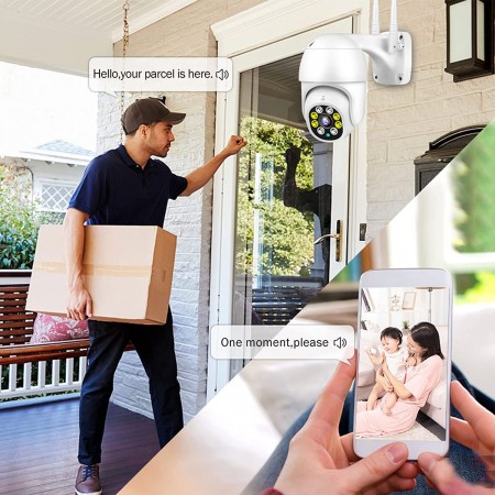 TELECAMERA WIFI 5MP WIRELESS SMART TF ALLARME IP66 ESTERNO IP NOTTURNA E-S6