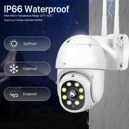 TELECAMERA WIFI 5MP WIRELESS SMART TF ALLARME IP66 ESTERNO IP NOTTURNA E-S6