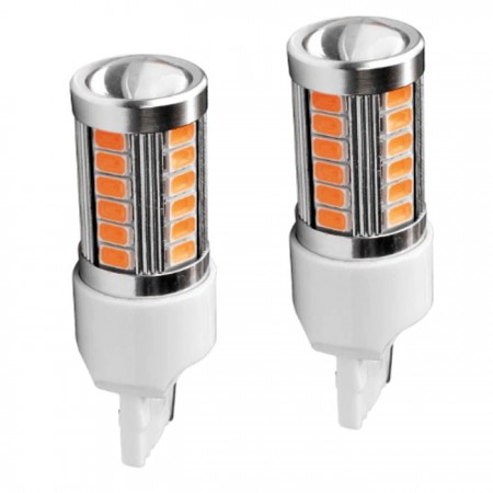 2 Lampadine T20 CANBUS LED Fari Auto Moto camion furgoni luce ROSSA 675K 12-24V