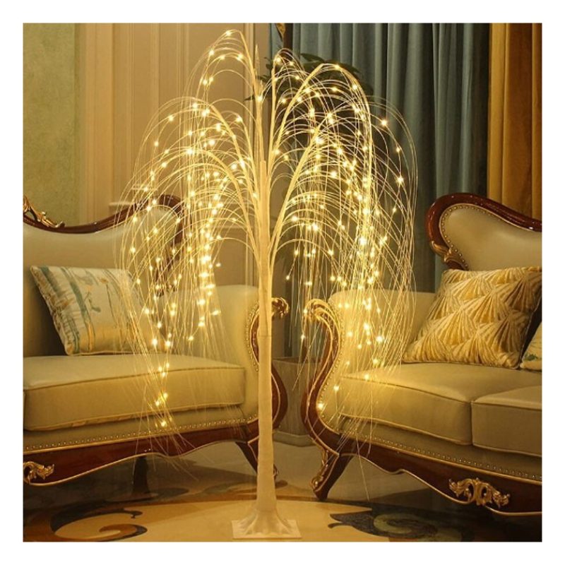 Hongu Salice piangente decorazione natalizia LED bianco caldo inter...