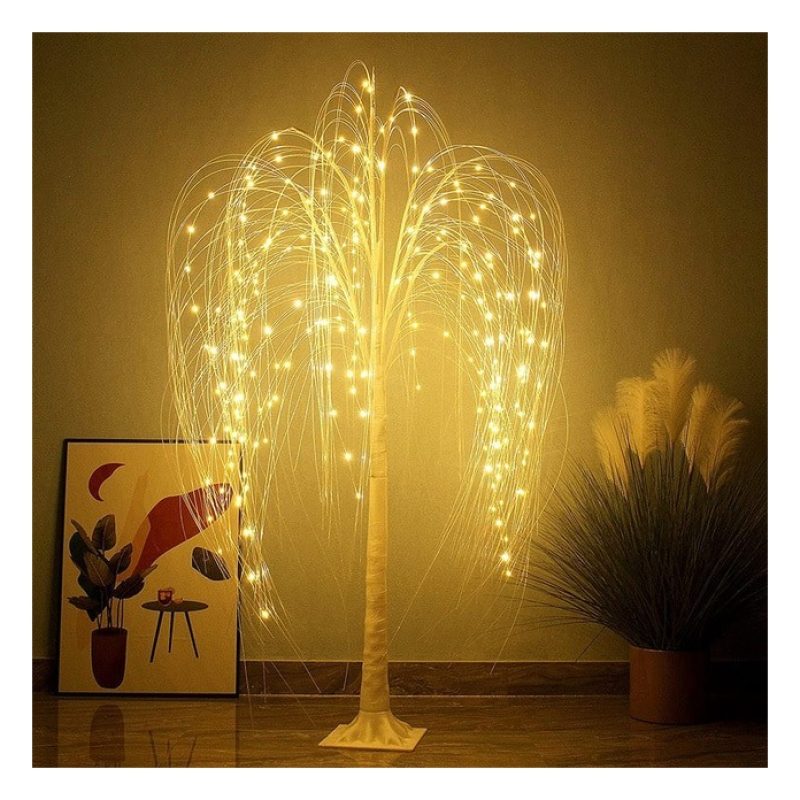 Hongu Salice piangente decorazione natalizia LED bianco caldo inter...
