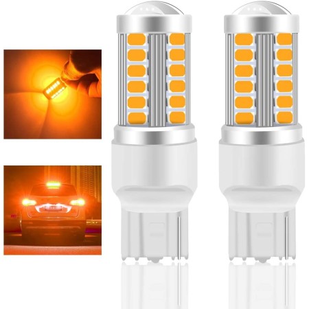 2 Lampadine T20 CANBUS LED Fari Auto Moto camion furgoni gialla 1600K 12-24V