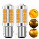 2 Lampadine 1156 CANBUS LED Fari Auto Moto camion furgoni GIALLA 1600K 12-24V